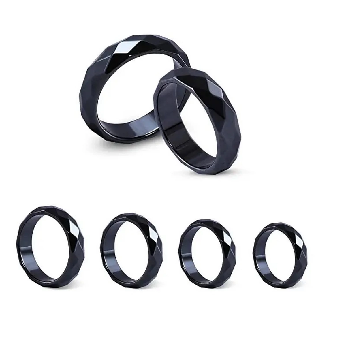 Inel Brooks Black Hematit Diamond Cut [5]