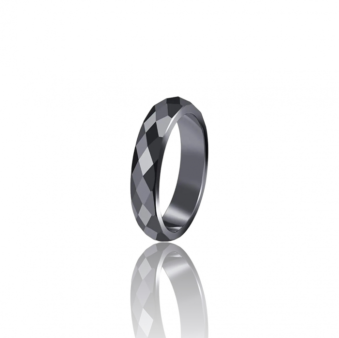 Inel Brooks Black Hematit Diamond Cut [6]