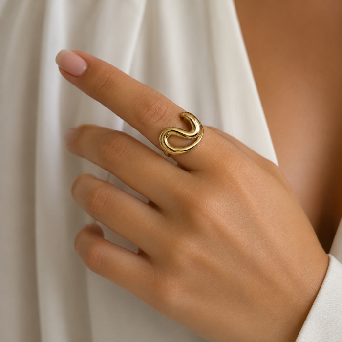 Inel Dama Gold Abstract [2]