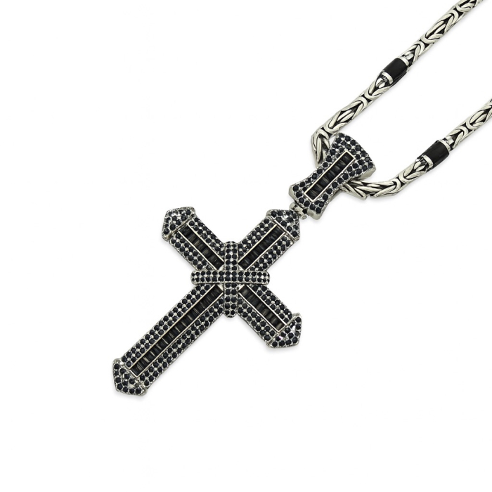 Lant  4 MM Argint 925 Cruce Mare / 44 Gr [2]