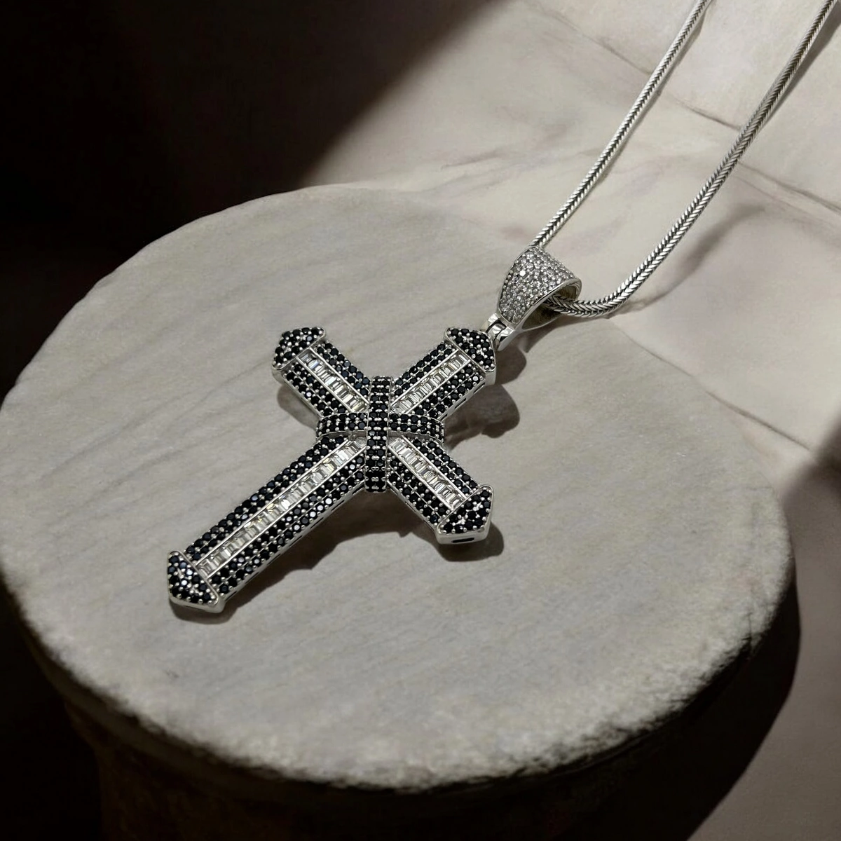 Lant Argint 925 Big Luxury Cross Diamonds [4]