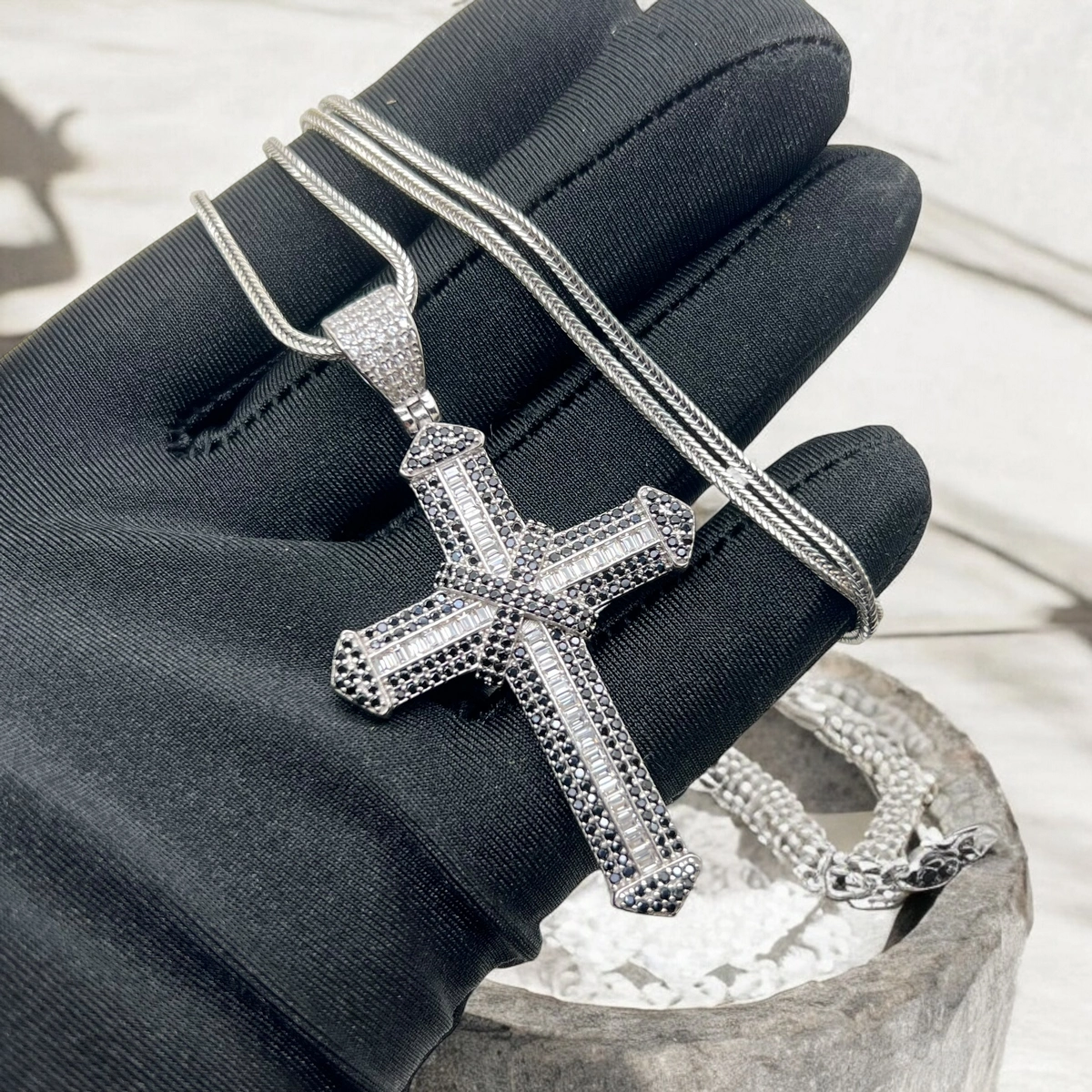 Lant Argint 925 Big Luxury Cross Diamonds [2]