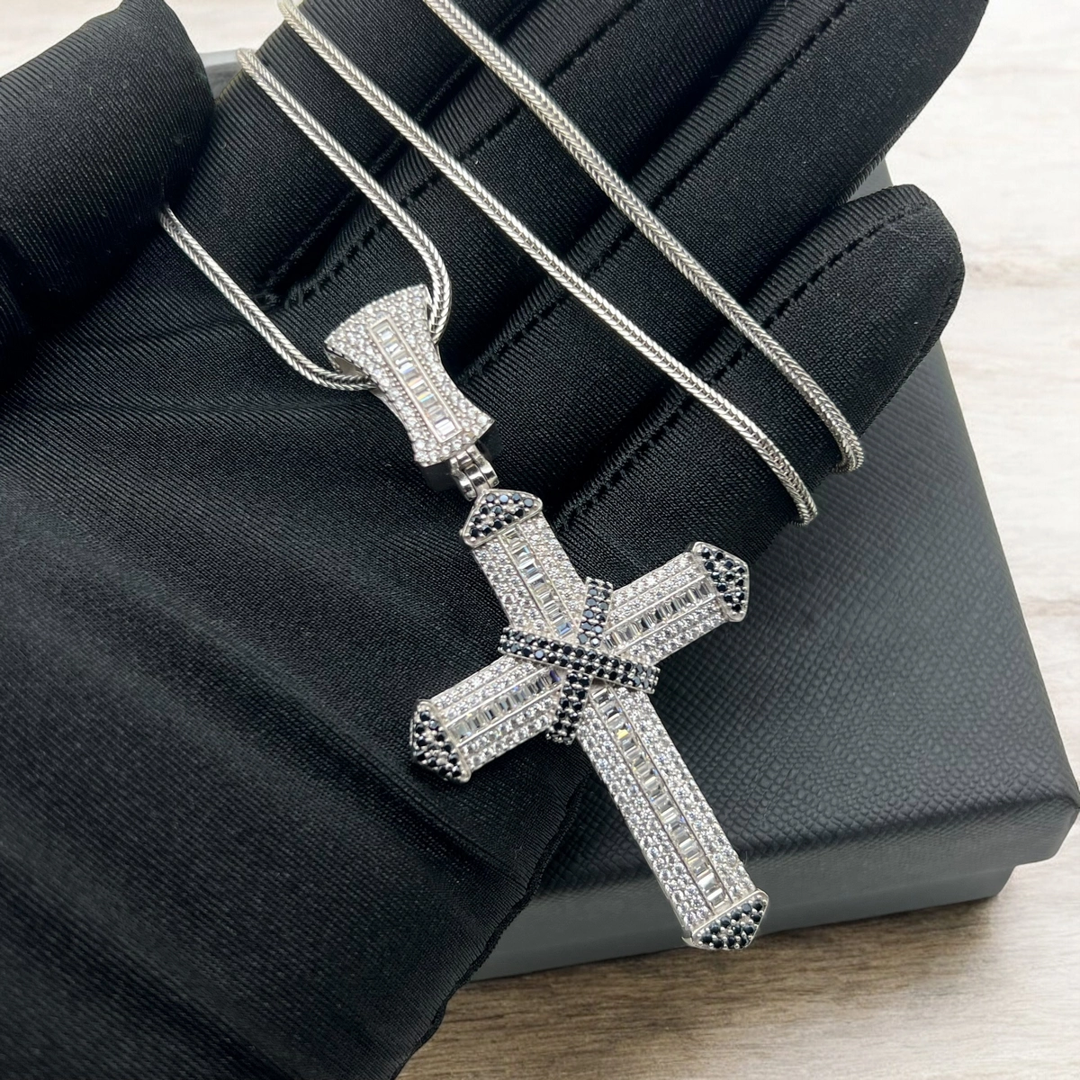 Lant Argint 925 Big Luxury Cross Diamonds [2]