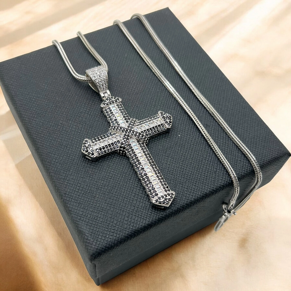 Lant Argint 925 Big Luxury Cross Diamonds [3]