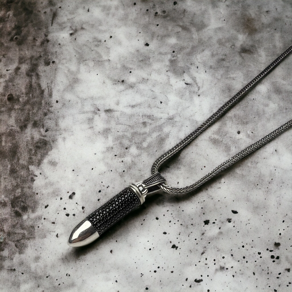 Lant Argint 925 Black Diamonds Bullet [2]