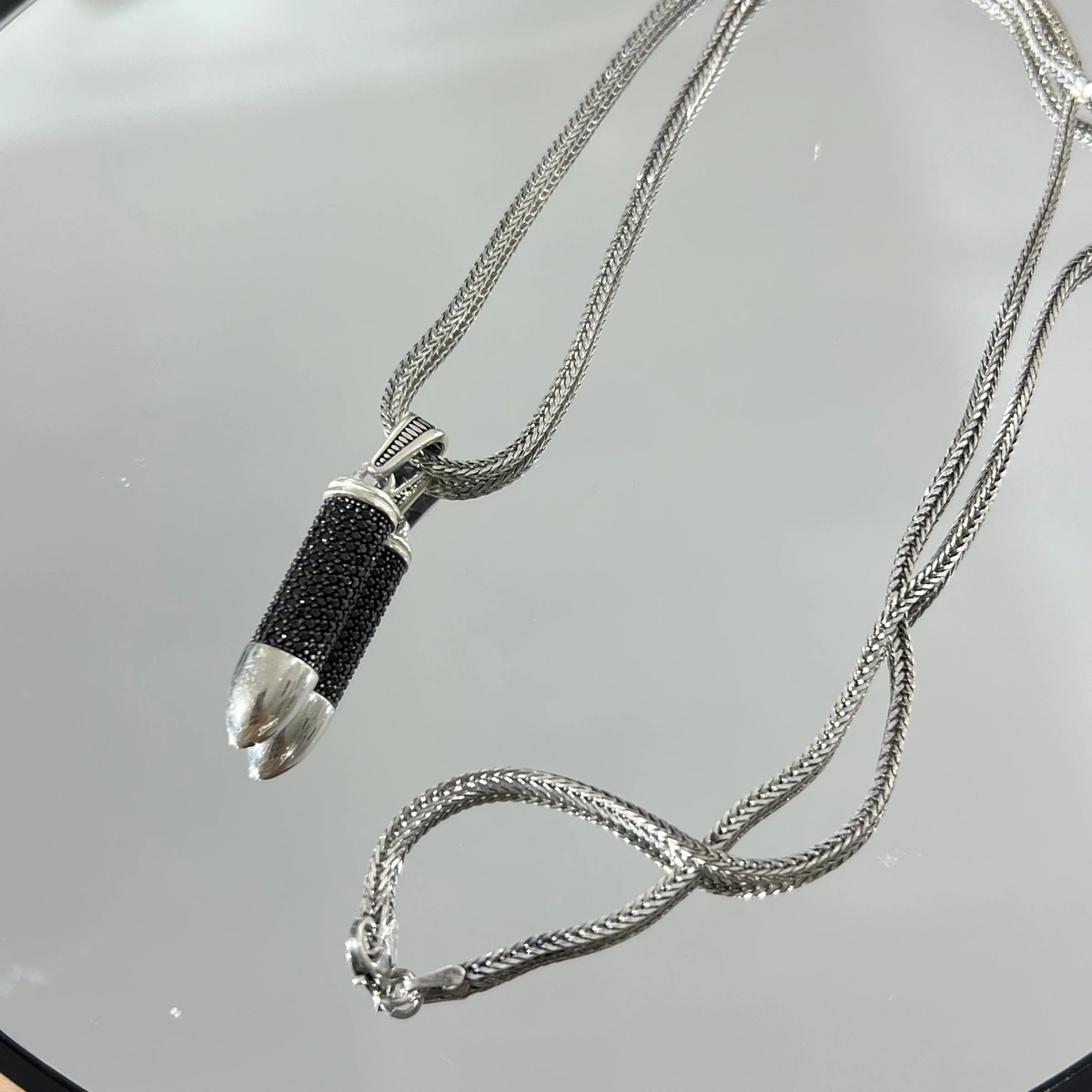 Lant Argint 925 Black Diamonds Bullet [4]