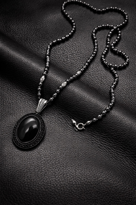 Lant Argint 925 Black Onix Amuleth [2]