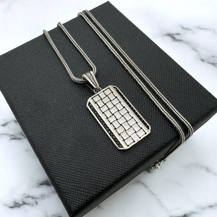 Lant Argint 925 Brick Tag [2]