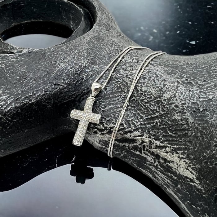 Lant Argint 925 Brooks Diamond Cross [2]