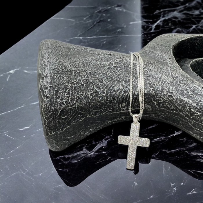 Lant Argint 925 Brooks Diamond Cross [2]