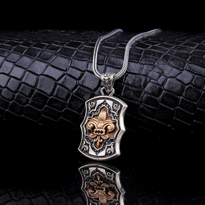 Lant Argint 925 Brooks Fleur de Lis [2]