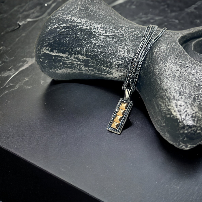 Lant Argint 925 Brooks GoldBlack Charm [3]