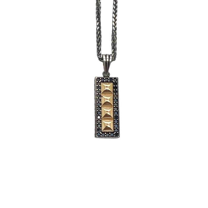 Lant Argint 925 Brooks GoldBlack Charm [2]