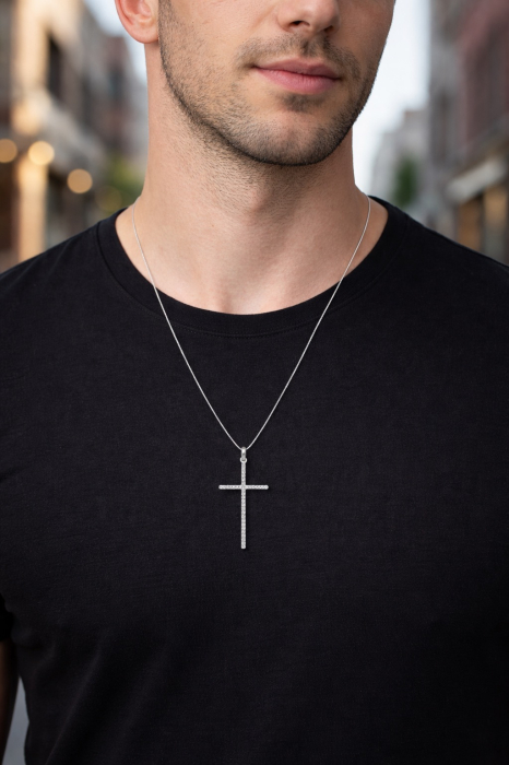 Lant Argint 925 Brooks Slim Tennis Cross [2]