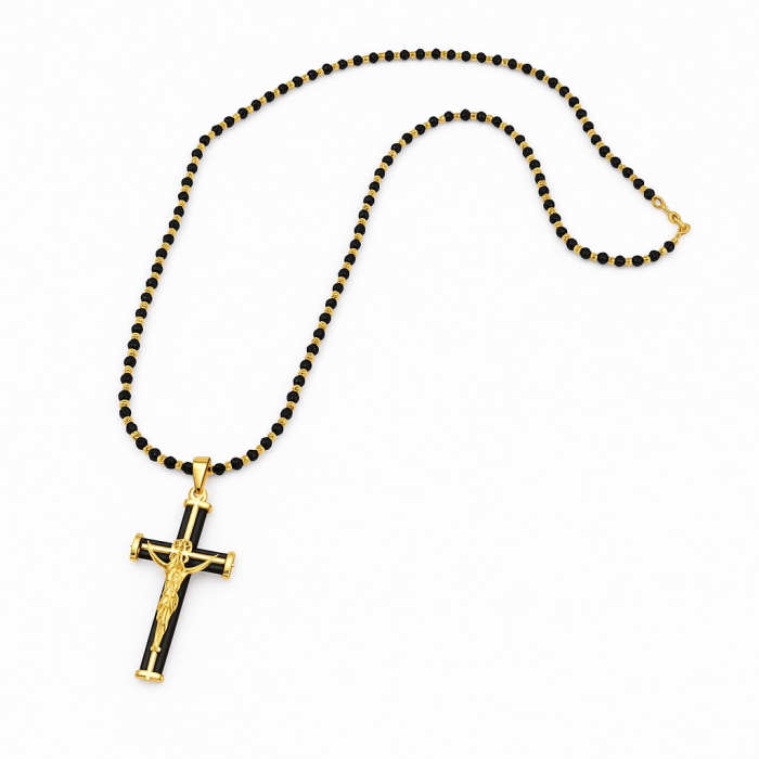 Lant Argint 925 Cruce Placat Aur 14K - Copie [1]