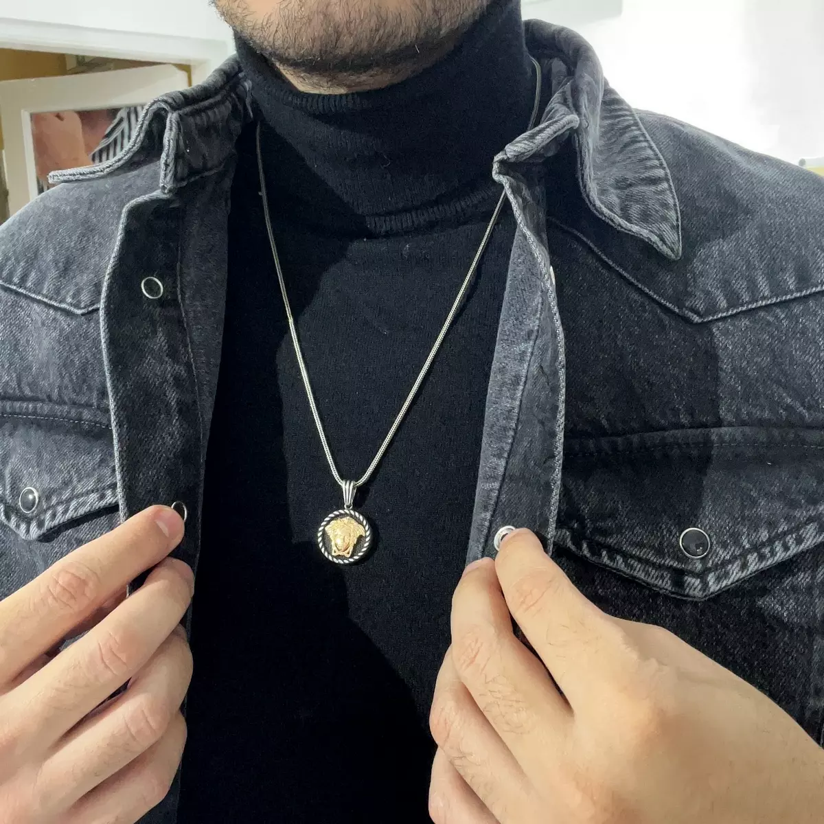 Lant Argint 925 Gold Medusa [4]