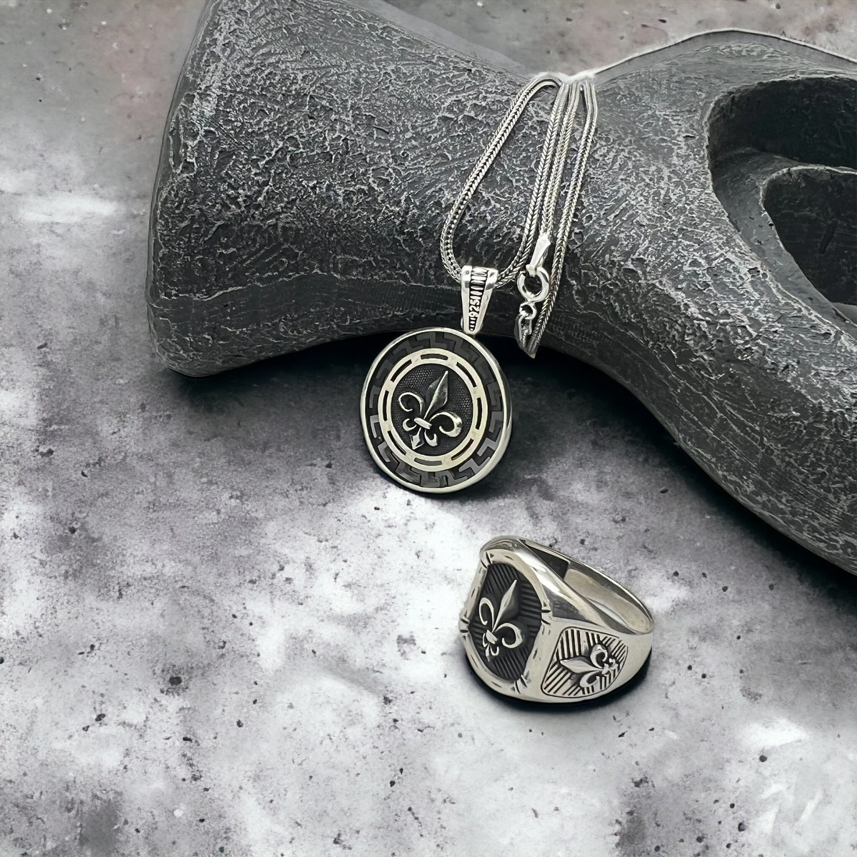 Lant Argint 925 Medusa+Fleur de Lis [5]
