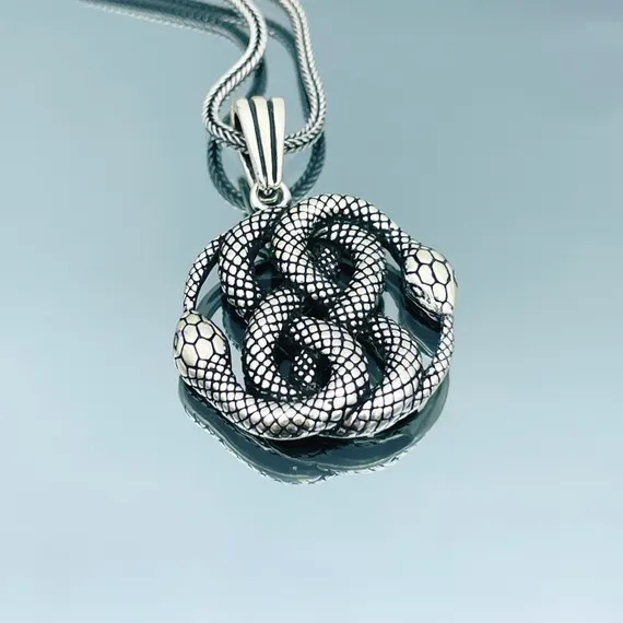 Lant Argint 925 Snake Pendant [2]