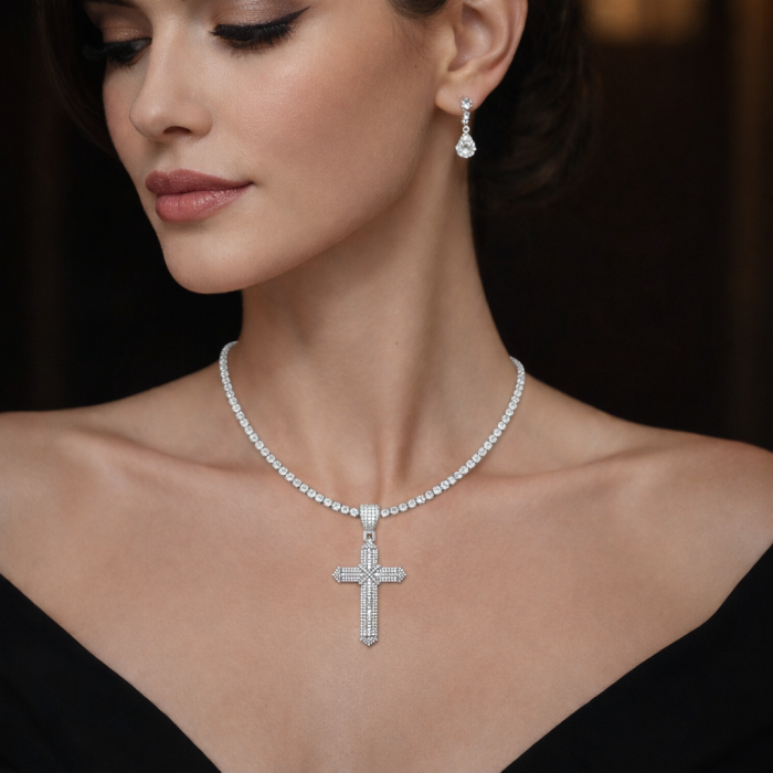 Lant Argint 925 Tennis Cruce 5 CM [2]