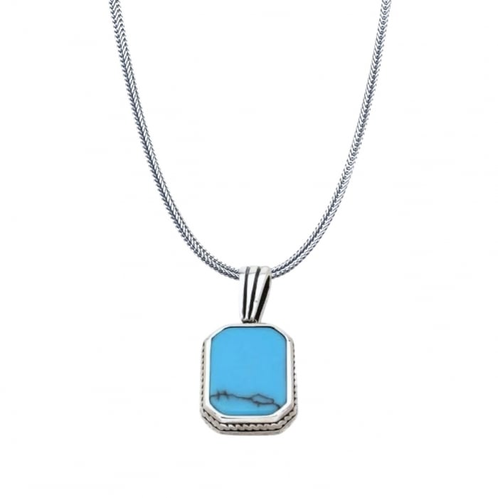 Lant Argint 925 Turcoaz Minimalist Pendant [1]