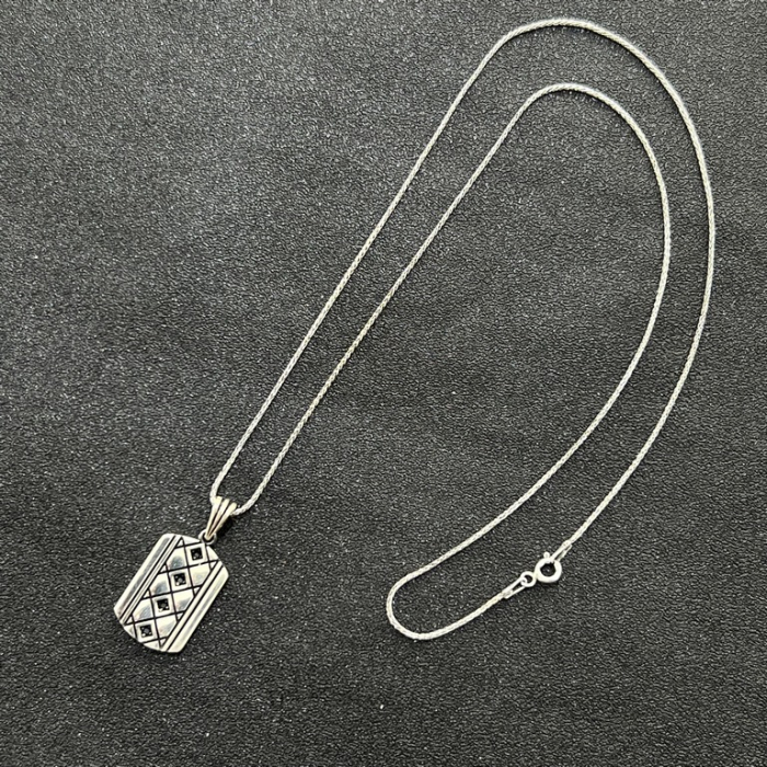 Lant Argint Brooks Cubic Plate [2]