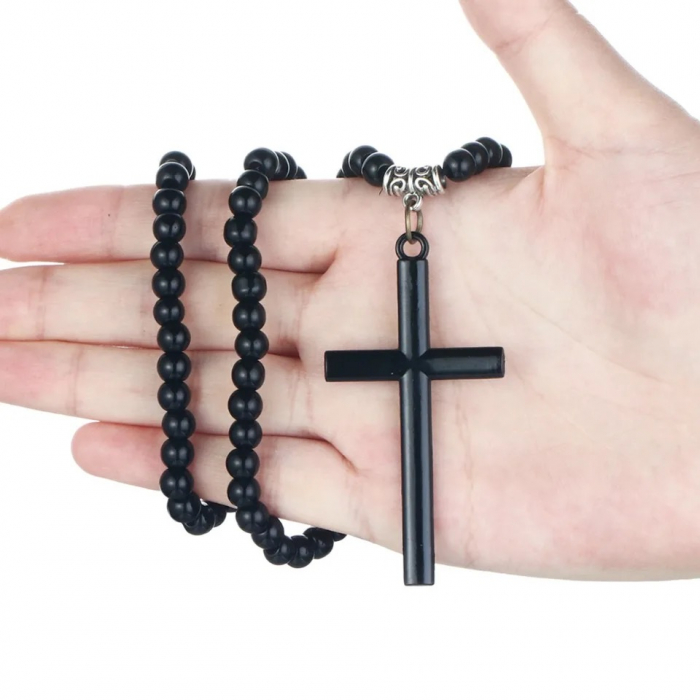 Lant Brooks Black Beads Cross [4]