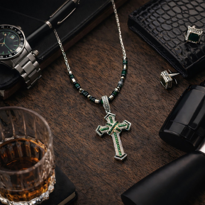 Lant Brooks Cruce Cristale Verde [3]