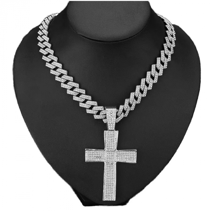 Lant Brooks Cuban Full Diamonds Cross 12MM [2]