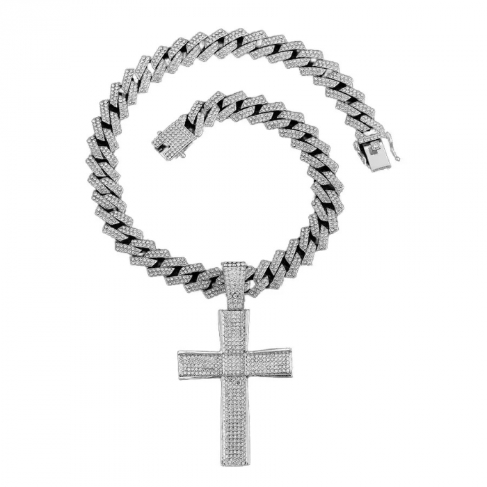 Lant Brooks Cuban Full Diamonds Cross 12MM [1]