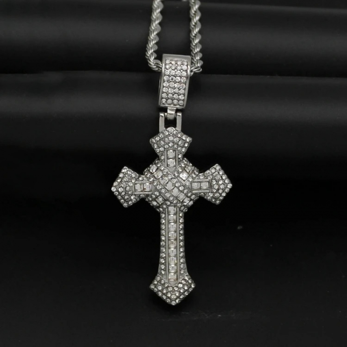 Lant Brooks Full Diamonds Cross AA Zirconia [2]