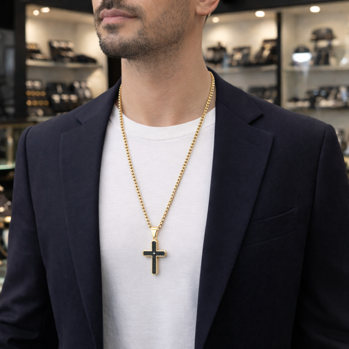 Lant Brooks Gold Diamond Cross [2]