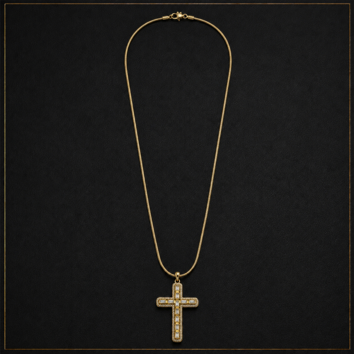 Lant Brooks Gold Tennis Cross 4 CM [3]