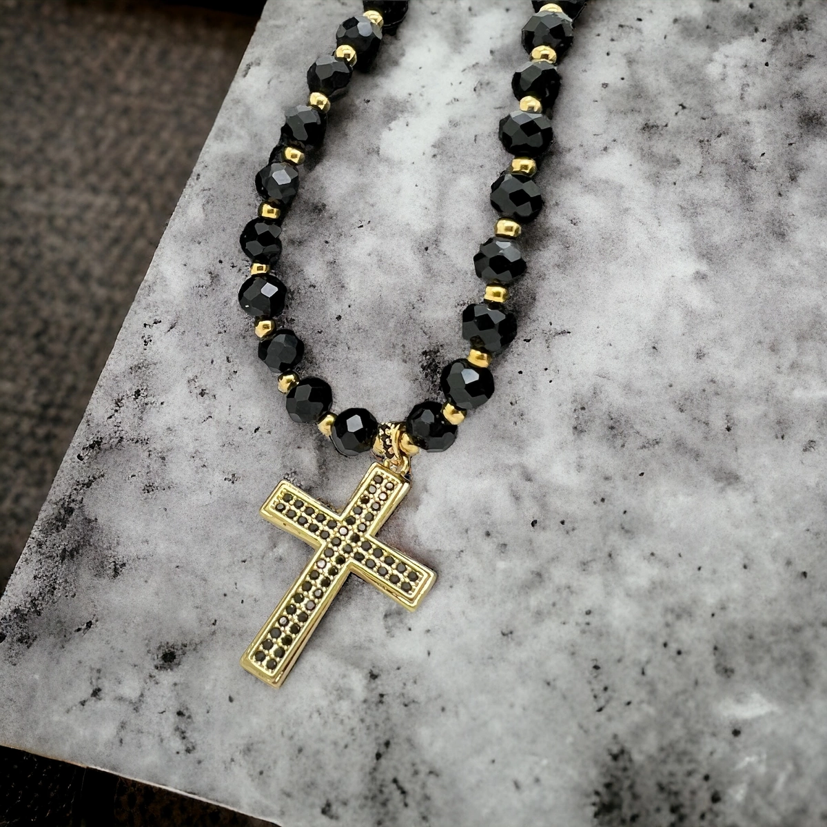Lant Brooks GoldBlack Diamonds Cross [5]