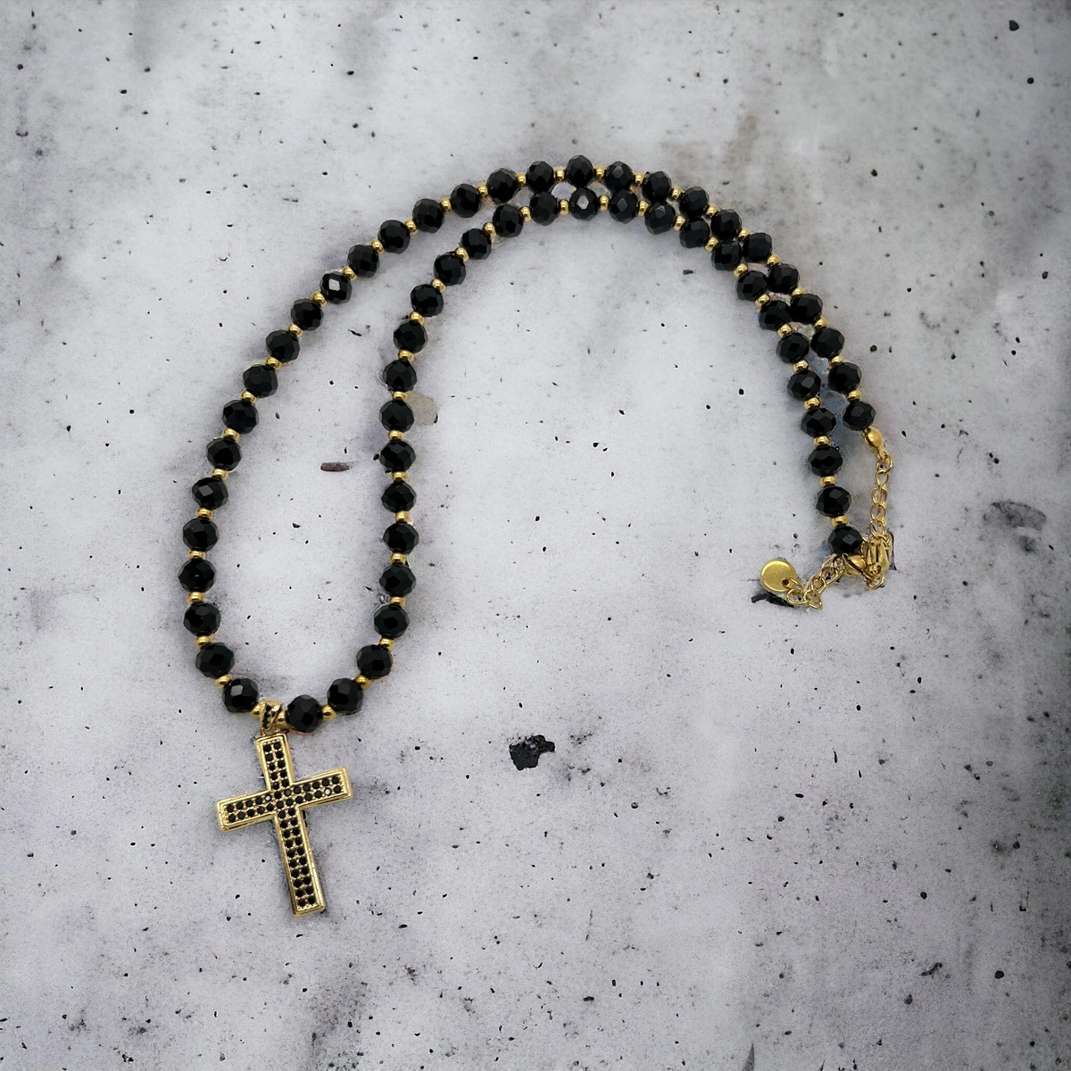 Lant Brooks GoldBlack Diamonds Cross [4]