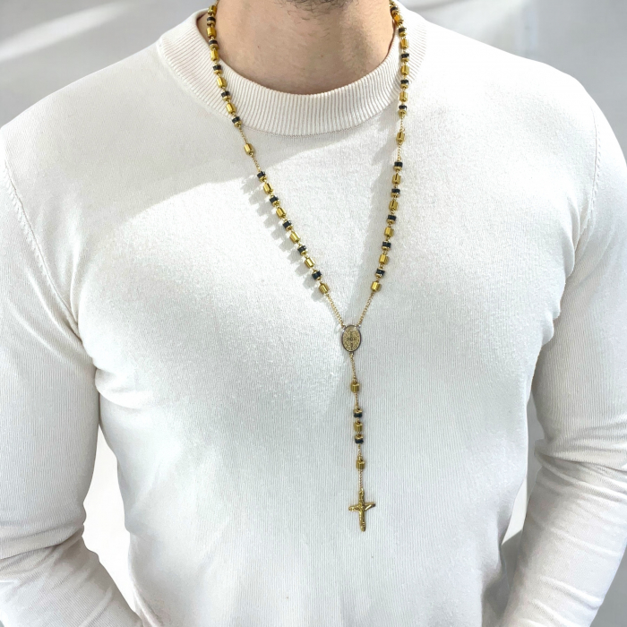 Lant Brooks GoldBlack New Rosary Placat 14K [5]