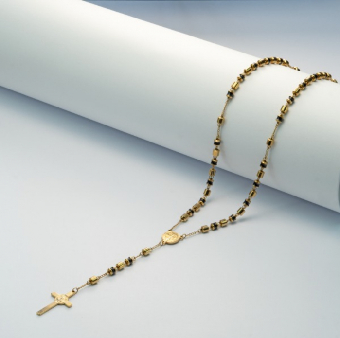 Lant Brooks GoldBlack New Rosary Placat 14K [4]