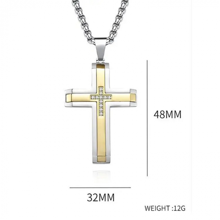 Lant Brooks GoldSilver Cross Steel [3]