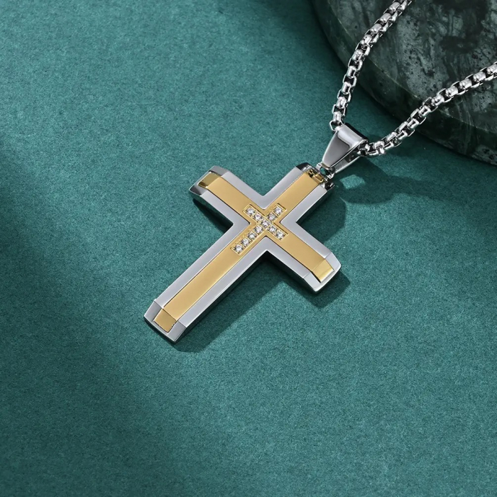 Lant Brooks GoldSilver Cross Steel [2]