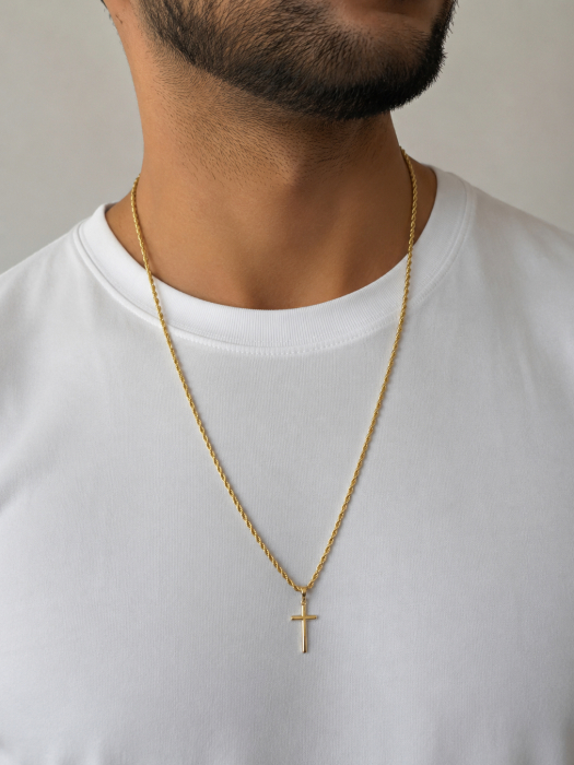 Lant Brooks Rope Classic Cross 14K Plated [2]