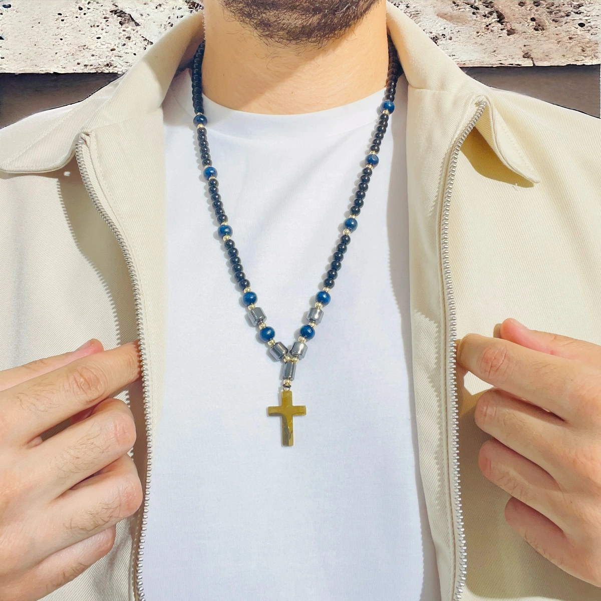 Lant Brooks Rosary Cruce Pietre Naturale [2]