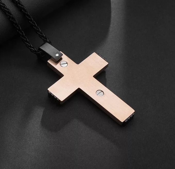 Lant Brooks RoseGold Black Cross [4]