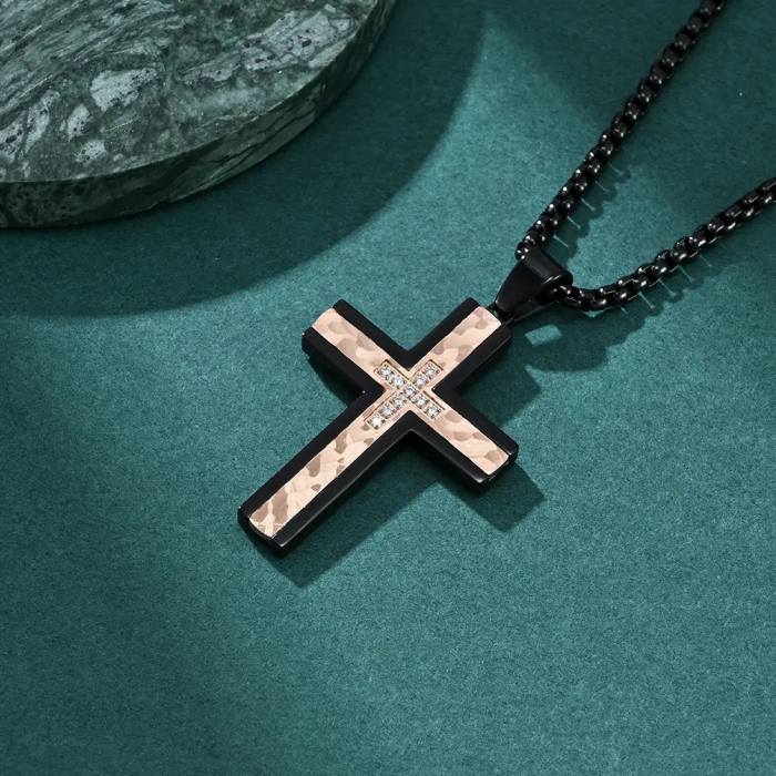 Lant Brooks RoseGold Gothic Cross Veneto [2]