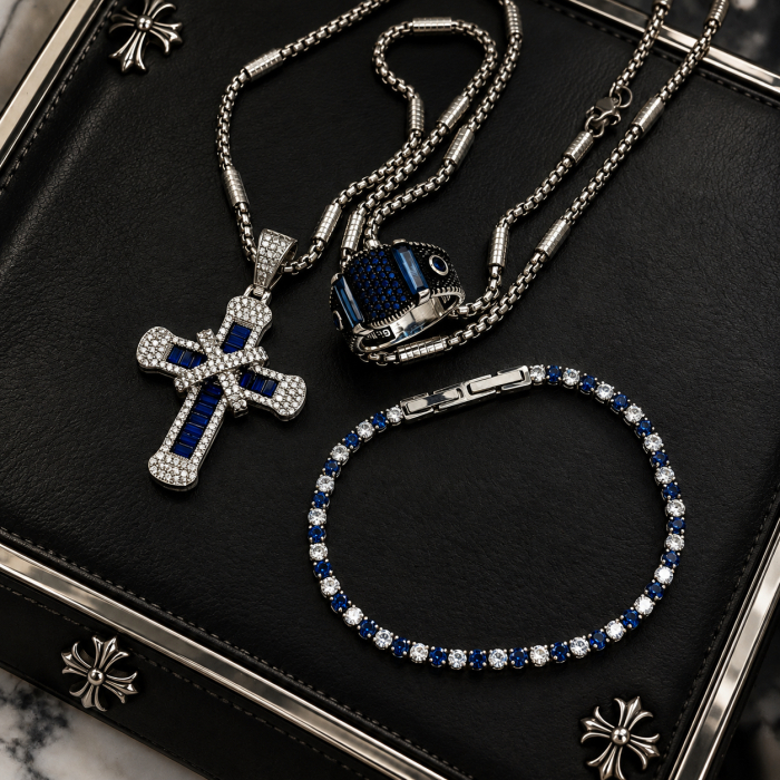 Lant Brooks Royal Blue Cross Diamonds [3]
