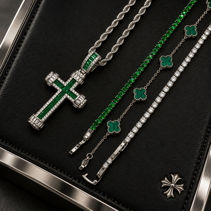 Lant Brooks Royal Green Cross Diamonds [3]