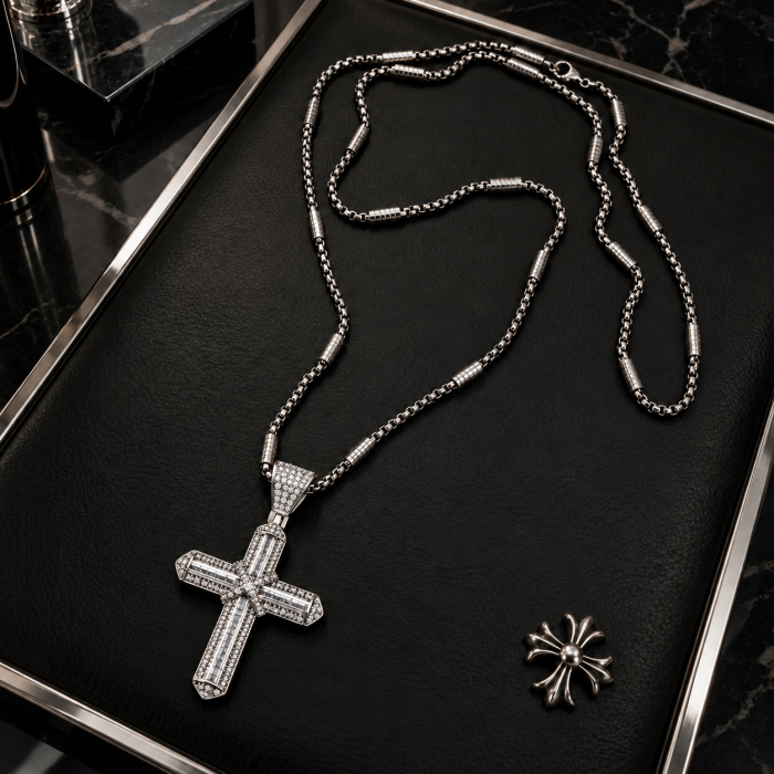 Lant Brooks Silver Diamond Cross Excelsior [3]