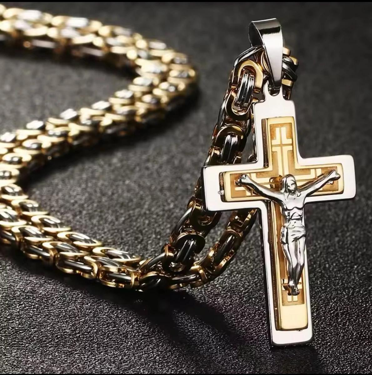 Lant Brooks Solid GoldSilver Cross [3]