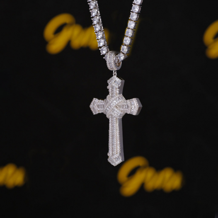 Lant Brooks Tennis Big Cross Full Diamonds 3MM [4]