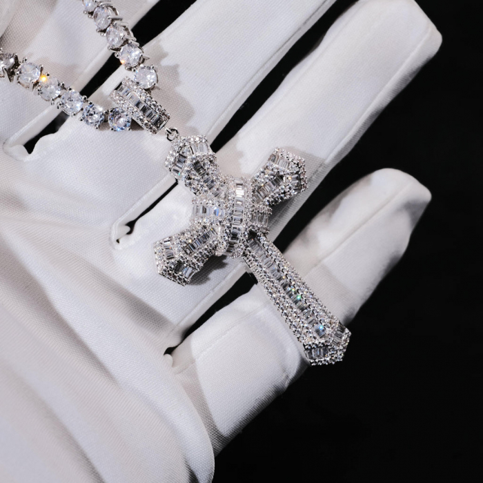 Lant Brooks Tennis Big Cross Full Diamonds 3MM [5]