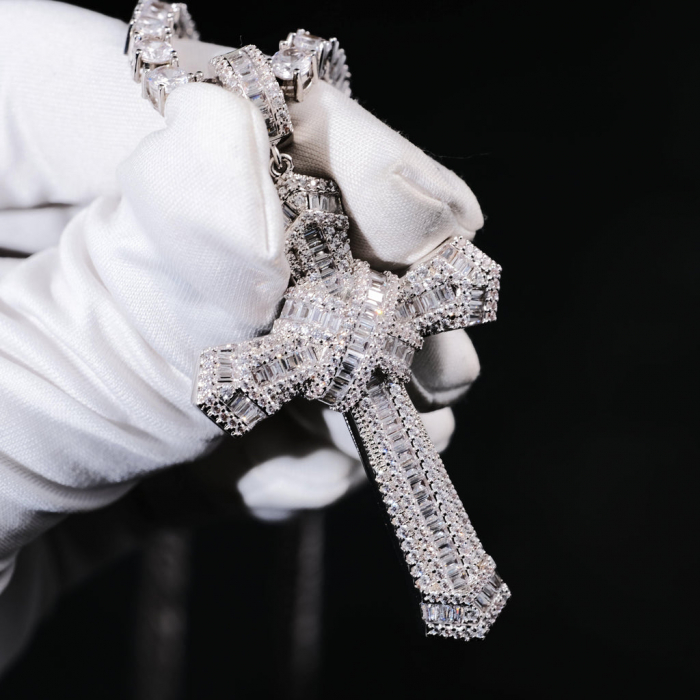 Lant Brooks Tennis Big Cross Full Diamonds 3MM [6]
