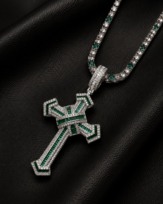 Lant Brooks Tennis Green-White Diamonds 4 MM / 70 CM [5]